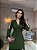 VESTIDO LONGO CREPE COM ELASTANO M/L DECOTE V FENDA LATERAL VERDE MUSGO - Imagem 2