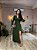 VESTIDO LONGO CREPE COM ELASTANO M/L DECOTE V FENDA LATERAL VERDE MUSGO - Imagem 1
