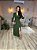 VESTIDO LONGO CREPE COM ELASTANO M/L DECOTE V FENDA LATERAL VERDE MUSGO - Imagem 3