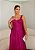 VESTIDO LONGO LUREX ESTILO CORPETE ALÇA COM AMARRAÇÃO FUCSIA - Imagem 2