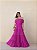 VESTIDO LONGO CREPE DE SEDA OMBRO A OMBRO COM CAMADAS FUCSIA MB - Imagem 1