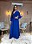 VESTIDO LONGO CREPE COM ELASTANO M/L DECOTE V FENDA LATERAL AZUL ROYAL - Imagem 2