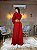 VESTIDO LONGO CREPE COM ELASTANO MANGA LONGA VAZADO CINTURA E COSTAS VERMELHO - Imagem 3