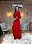 VESTIDO LONGO CREPE COM ELASTANO MANGA LONGA VAZADO CINTURA E COSTAS VERMELHO - Imagem 2