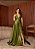 VESTIDO LONGO PRADA COM ELASTANO FRENTE UNICA FENDA LATERAL VERDE MUSGO - Imagem 1