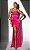 VESTIDO LONGO CETIM ESTILO CORPET DETALHE LAÇO FENDA LATERAL PINK - Imagem 2