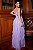 VESTIDO LONGO MICROTULLE LUREX CAMADAS VERTICAIS ALÇA FINA LILÁS - Imagem 2
