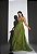 VESTIDO LONGO MICROTULE C/GLITTER ESTILO CORPET DETALHE TRANCINHA CINTURA VERDE MUSGO - Imagem 1