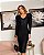 VESTIDO MIDI PRADA  MANGA LONGA BUFANTE ESTILO CORPETE PRETO - Imagem 2