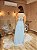 VESTIDO LONGO MICROTULE DE ALCINHA AZUL SERENITY - Imagem 5
