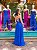 VESTIDO LONGO CHIFFON PALA CINTURA FENDA LATERAL AZUL ROYAL - Imagem 3