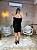 VESTIDO CURTO EM PAETÊ MANGA LONGA OMBRO A OMBRO PRETO - Imagem 3
