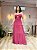 VESTIDO LONGO CHIFFON TOMARA QUE CAIA PALA CINTURA DETALHE DE CAMADAS SAIA FUCSIA - Imagem 1
