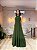 VESTIDO LONGO FRENTE ÚNICA VERDE MILITAR - Imagem 1
