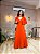 VESTIDO LONGO CREPE SAIA PLISSADA COM OMBREIRA REMOVÍVEL TERRA COTA - Imagem 1
