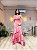 VESTIDO LONGO ZIBELINE ALÇA FINA SAIA EM CAMADAS ESTILO SEREIA ROSA QUEIMADO - Imagem 1