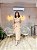 VESTIDO NEW MIDI UM OMBRO SÓ BORDADO COM BABADO ASSIMÉTRICO NUDE - Imagem 1