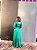 VESTIDO LONGO PRADA COM ELASTANO MANGA LONGA DECOTE TRANSPASSADO VERDE ESMERALDA - Imagem 2