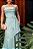 VESTIDO LONGO ZIBELINE ESTRUTURADO TOMARA QUE CAIA LAÇO VERDE TIFFANY - Imagem 1