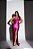 VESTIDO LONGO PRADA ALÇA FINA COM BRILHO DETALHE BUSTO FENDA LATERAL PINK - Imagem 1