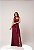 VESTIDO LONGO JERSEY COM ELASTANO UM OMBRO SÓ DETALHE COM FENDA LATERAL MARSALA - Imagem 1