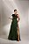 VESTIDO LONGO MICROTULE C/ACETINADO ESTILO CORPET VERDE ESMERALDA - Imagem 2