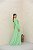 VESTIDO LONGO CHIFFON COM DETALHES EM RENDA MANGA LONGA VERDE - Imagem 2