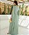 VESTIDO LONGO CHIFFON MANGA LONGA CAPA DETALHE BUSTO  VERDE MENTA - Imagem 2