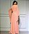 VESTIDO LONGO CHIFFON MANGA LONGA CAPA DETALHE BUSTO ROSA BEBÊ - Imagem 2