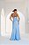 VESTIDO LONGO ZIBELINE TOMARA QUE CAIA FLOR REMOVÍVEL FENDA LATERAL AZUL SERENITY - Imagem 4