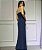 VESTIDO LONGO CHIFFON ALÇA FINA COM REGULAGEM DECOTE V AZUL MARINHO - Imagem 2