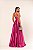 VESTIDO LONGO PRADA COM ELASTANO FRENTE UNICA FENDA LATERAL FUCSIA - Imagem 3