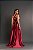 VESTIDO LONGO PRADA COM ELASTANO FRENTE UNICA FENDA LATERAL FUCSIA - Imagem 4