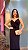 VESTIDO LONGO CHIFFON ALÇA FINA COM REGULAGEM DECOTE V PRETO - Imagem 2