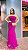 VESTIDO LONGO MICROTULE TOMARA QUE CAIA ESTILO SEREIA SAIA EM CAMADAS FUCSIA - Imagem 1