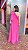 VESTIDO LONGO CREPE DE SEDA UM OMBRO SÓ COM LAÇO/FLOR PINK - Imagem 3