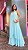 VESTIDO LONGO CREPE DE SEDA MULLET MIL FORMAS VERDE TIFFANY - Imagem 1
