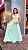 VESTIDO LONGO CREPE ALÇA LARGA PALA CINTURA DECOTE V VERDE TIFFANY - Imagem 1