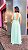VESTIDO LONGO CREPE ALÇA LARGA PALA CINTURA DECOTE V VERDE TIFFANY - Imagem 2