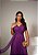 VESTIDO LONGO PLISSADO LUREX ALÇA FINA ROXO - Imagem 1