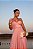 VESTIDO LONGO MICROTULE ALÇA FINA ESTILO CORPETE LAÇO ROSA CLARO AF - Imagem 2