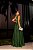 VESTIDO LONGO MICROTULE ALÇA FINA ESTILO CORPETE LAÇO VERDE OLIVA AF - Imagem 2