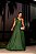 VESTIDO LONGO MICROTULE ALÇA FINA ESTILO CORPETE LAÇO VERDE OLIVA AF - Imagem 3