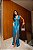VESTIDO LONGO TRILOBAL DECOTE BAIXO FAIXA E FENDA AZUL COLBATO JM - Imagem 4