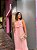 VESTIDO LONGO TRICOLINE RETO COM FENDA E BOLSOS LATERAIS FLOR REMOVÍVEL ROSÊ - Imagem 1
