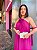 VESTIDO LONGO CHIFFON FRENTE ÚNICA FLOR REMOVÍVEL E FAIXA SHE PINK - Imagem 3