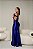 VESTIDO LONGO PRADA UM OMBRO SÓ DRAPEADO COM FENDA AZUL ROYAL - Imagem 4