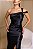 VESTIDO LONGO PRADA UM OMBRO SÓ DRAPEADO COM FENDA PRETO - Imagem 2