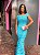 VESTIDO LONGO BANDAGEM ALÇA AZUL SERENITY - Imagem 2