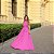 VESTIDO LONGO CHIFFON GOLA ALTA COM CAPA PINK SHE - Imagem 2